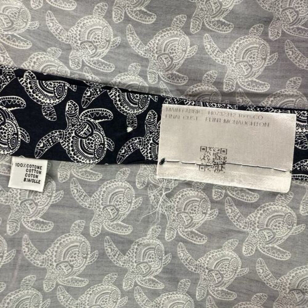 Kiton NWOT Men's Black White Turtle‎ Print 100% Cotton Button Down Shirt Sz 45 - Picture 7 of 8